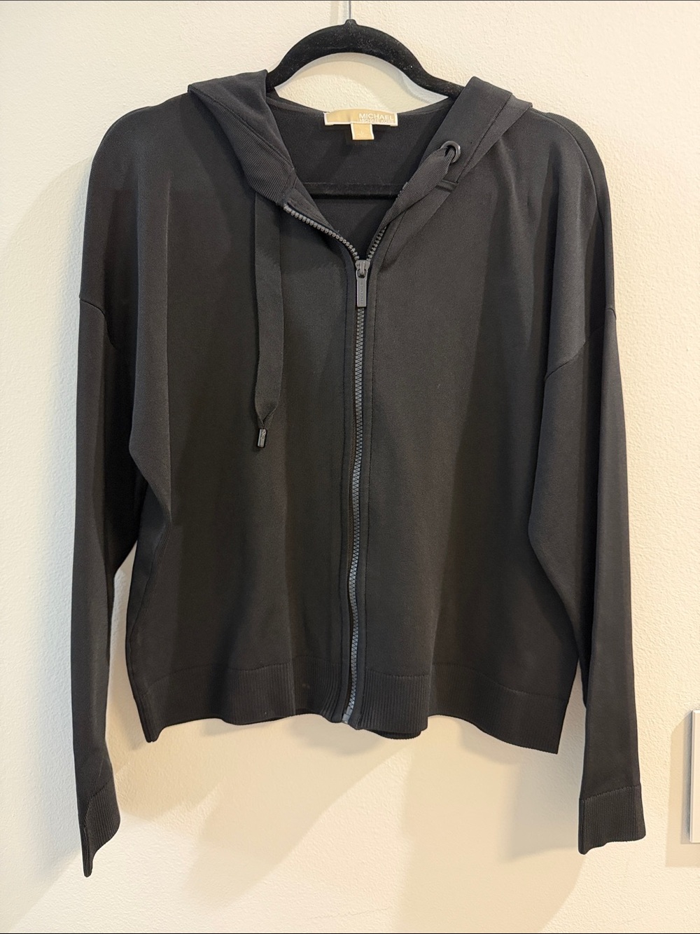 Michael Kors Black Zip-Up Hoodie Jacket